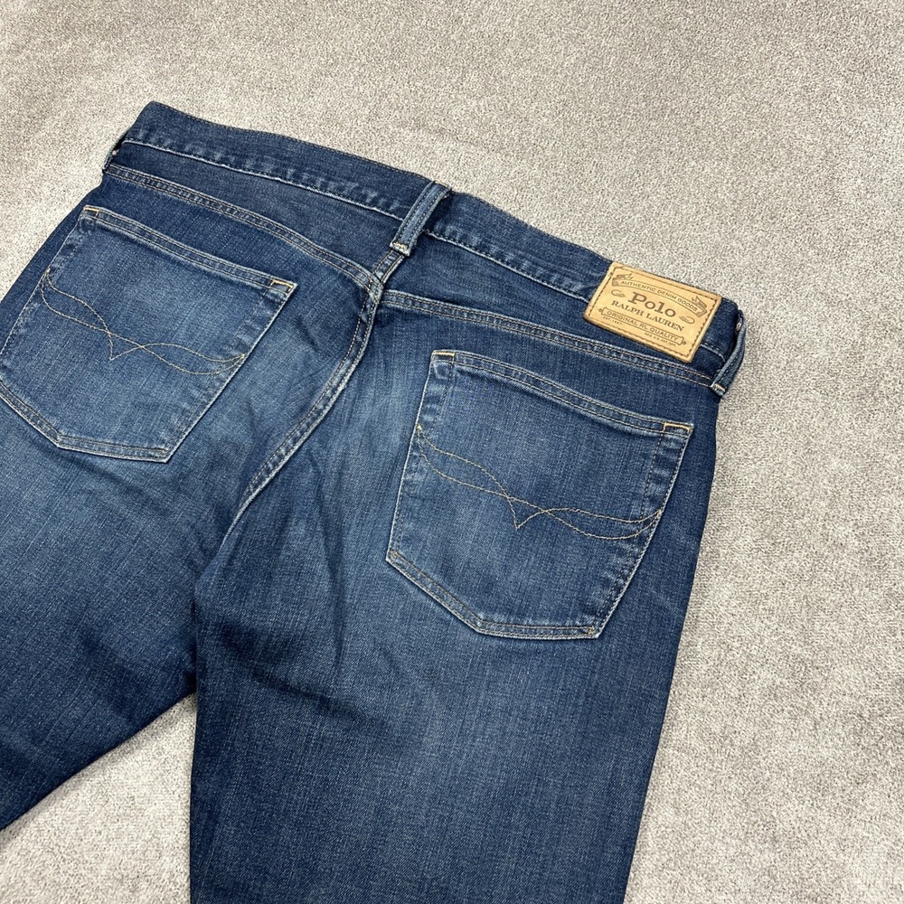 Polo Ralph Lauren Sullivan Slim Jeans Mens 34x30 Blue Stretch Denim - Picture 7 of 11